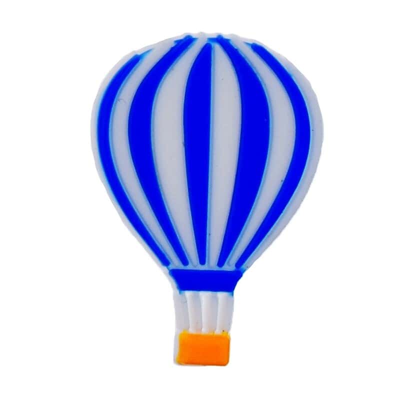 Hot air balloon blue stripe 88-67 Shoe Charm