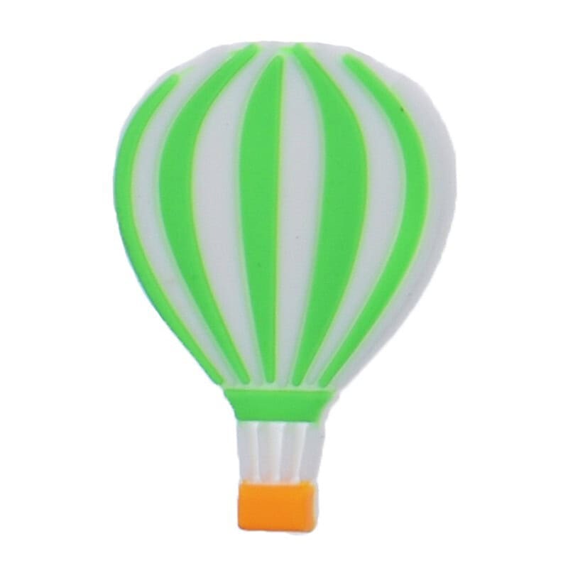 Hot air balloon green stripe 88-68 Shoe Charm