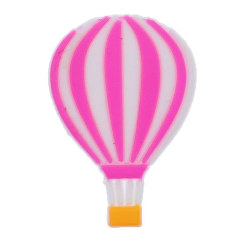 Hot air balloon pink stripe 88-69 Shoe Charm