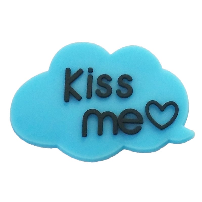 Kiss Me blue cloud speech bubble 88-74 Shoe Charm