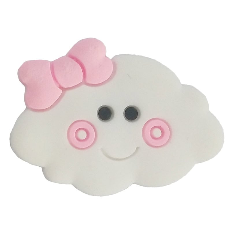 Smiley pink ribbon cloud 88-76 - Shoe Charm