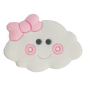 Smiley pink ribbon cloud 88-76 - Shoe Charm