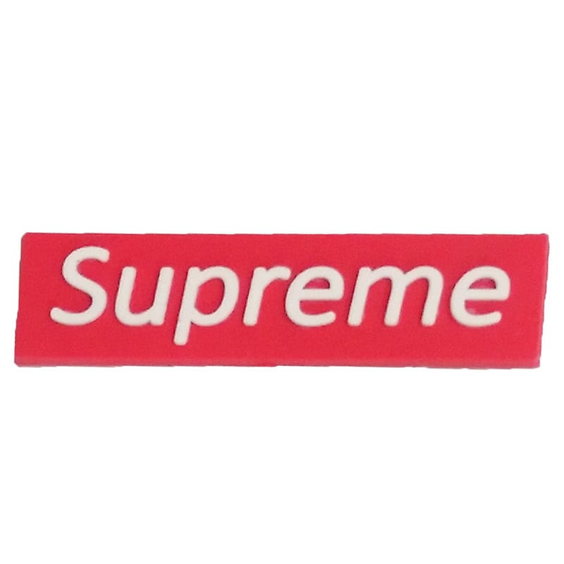 Supreme sign white on red 88-77 Shoe Charm