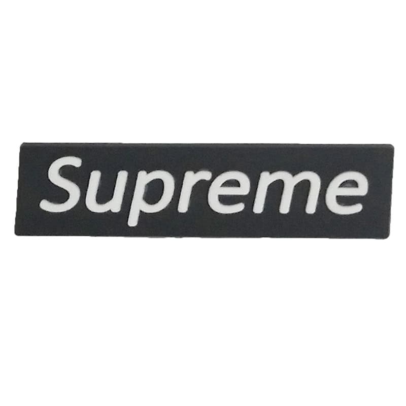 Supreme sign white on black 88-78 Shoe Charm
