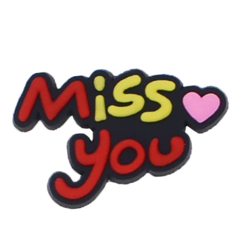 Miss you symbol sign logo 88-81 Shoe Charm