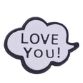 LOVE YOU white cloud speech bubble 88-90 Shoe Charm
