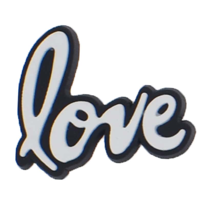 love alone white on black symbol sign logo 88-98 Shoe Charm