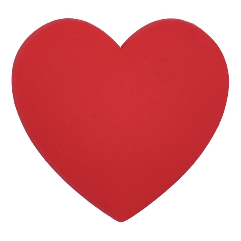 Heart red solid 89-01 Shoe Charm