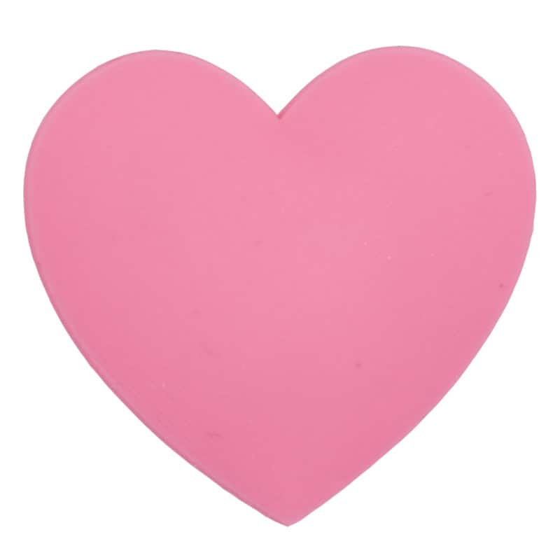Heart pink solid 89-02 Shoe Charm