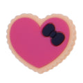 Heart red with black bow & yellow surround 89-06 Shoe Charm