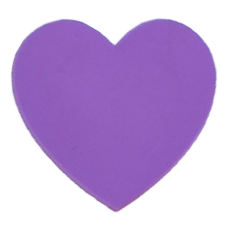 Heart solid lilac 89-17 Shoe Charm