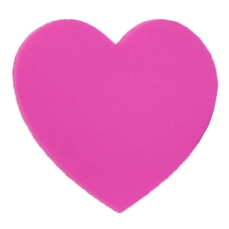 Heart solid dark pink 89-18 Shoe Charm