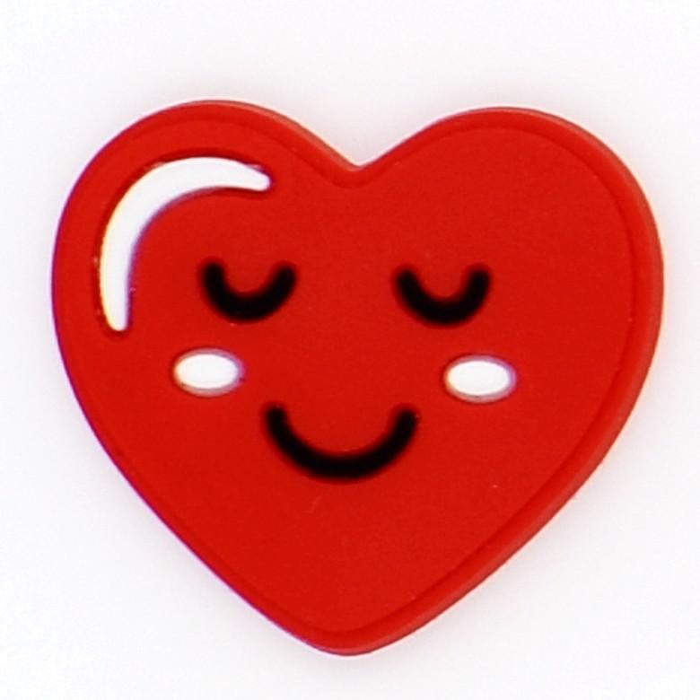 Heart red smiley emoji 89-19 Shoe Charm