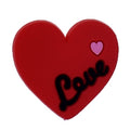 Heart red with pink heart & Love 89-24 Shoe Charm