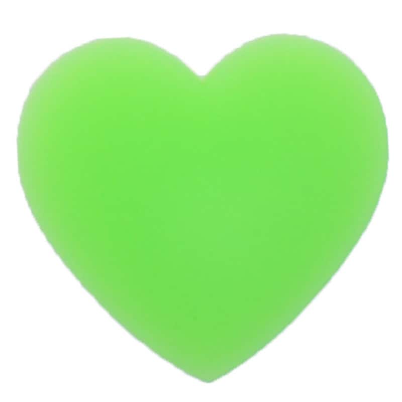 Heart solid green 89-26 Shoe Charm