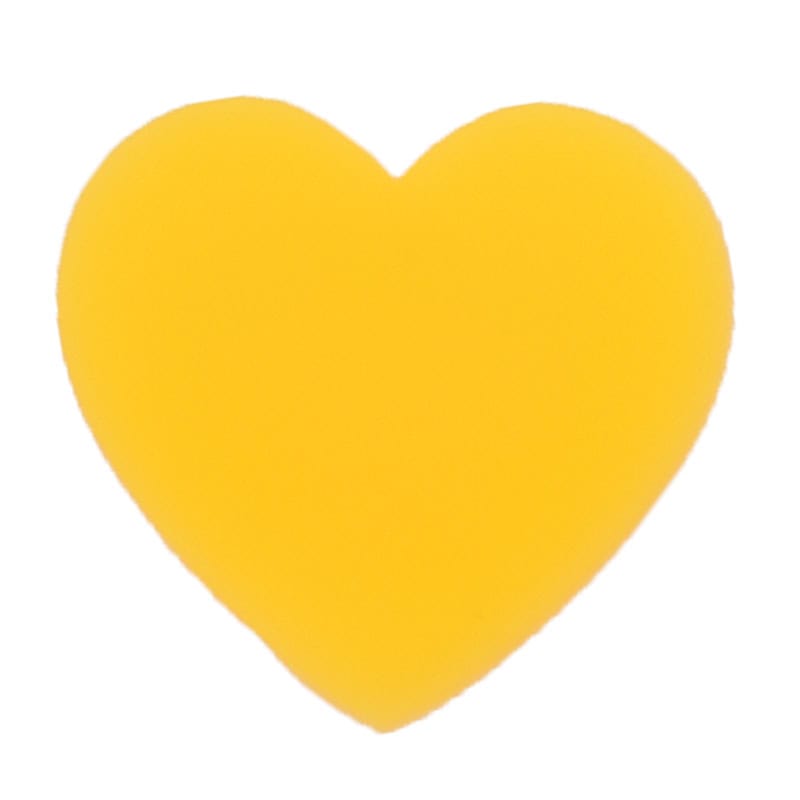 Heart solid yellow 89-28 Shoe Charm