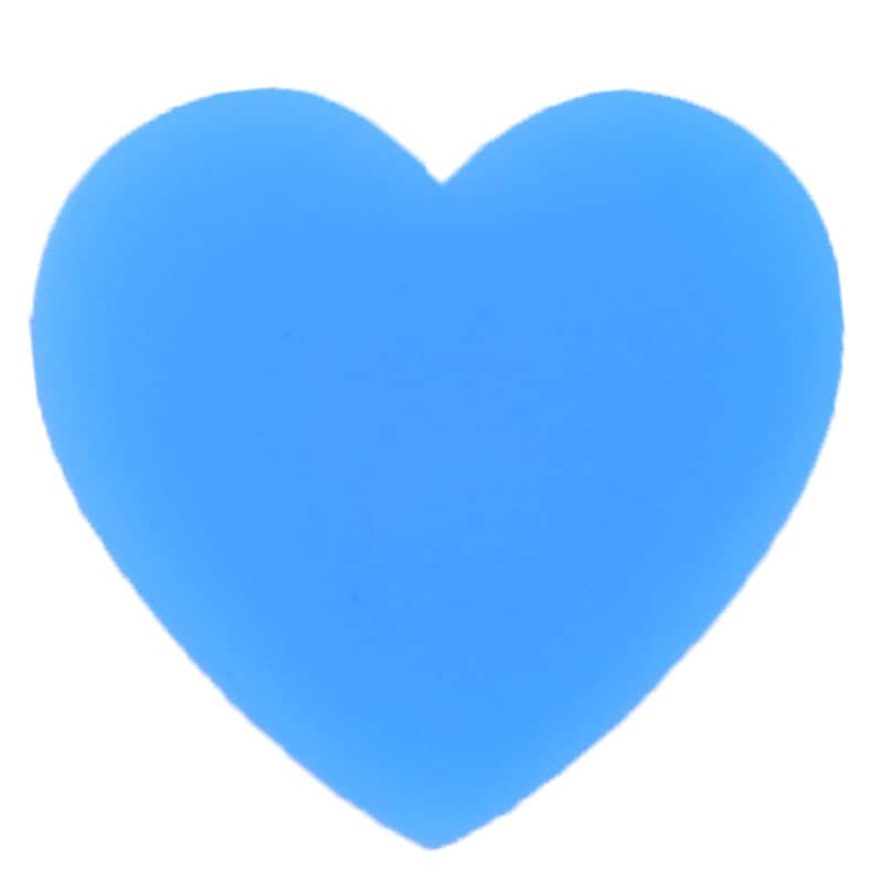 Heart solid blue 89-29 Shoe Charm