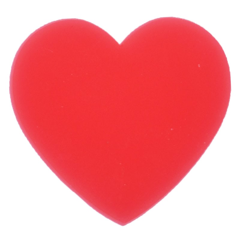 Heart solid red 89-31 Shoe Charm