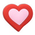 Heart in heart pink in red 89-33 Shoe Charm