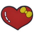 Heart red with yellow bow 89-43 Shoe Charm