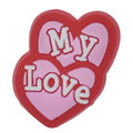 Hearts pink in red with MY LOVE 89-44 Shoe Charm