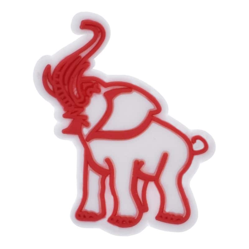Red elephant silhouete 90-141 Shoe Charm