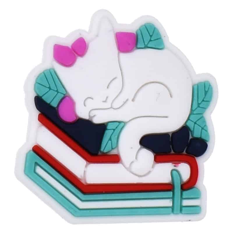 Cat on books 90-155 Shoe Charm