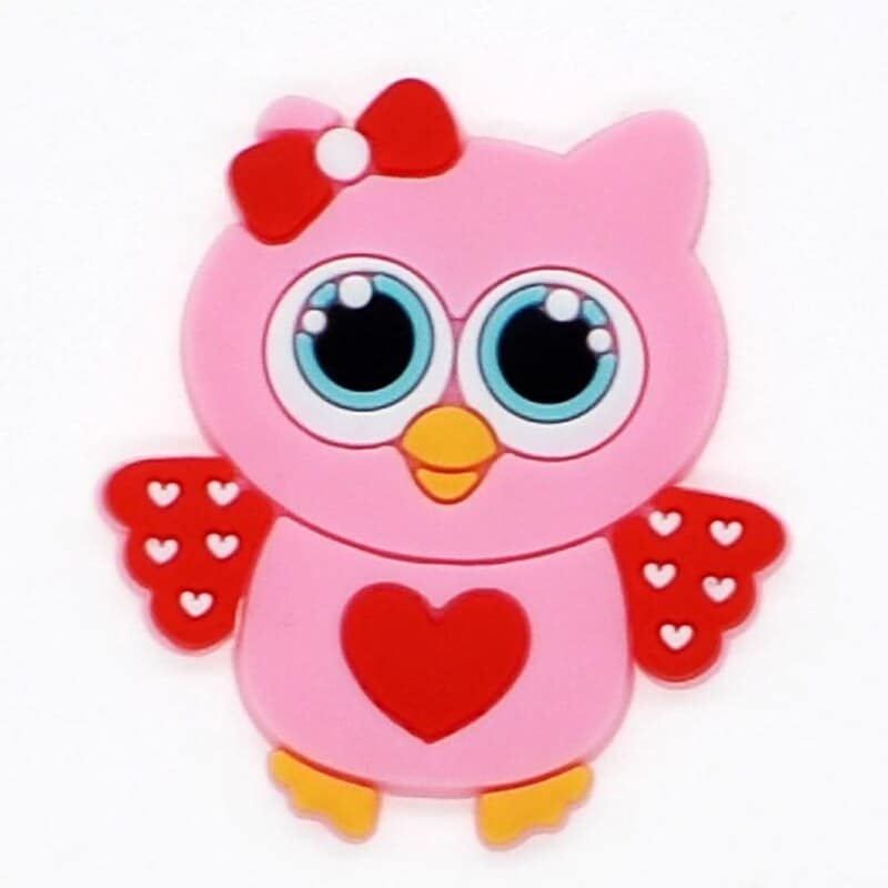 Pink owl 90-61 Shoe Charm