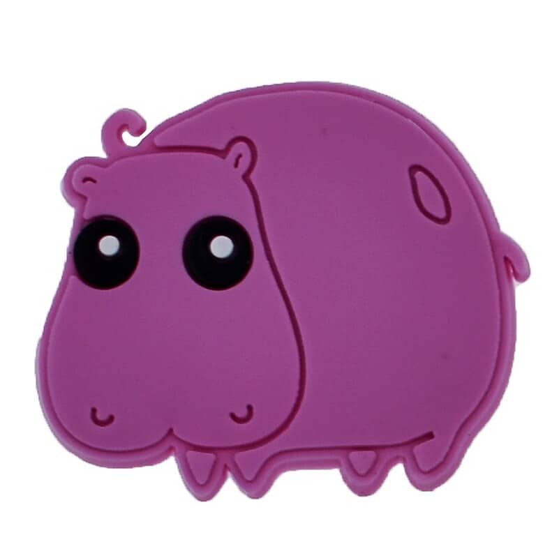 Pink Hippo 90-87 Shoe Charm