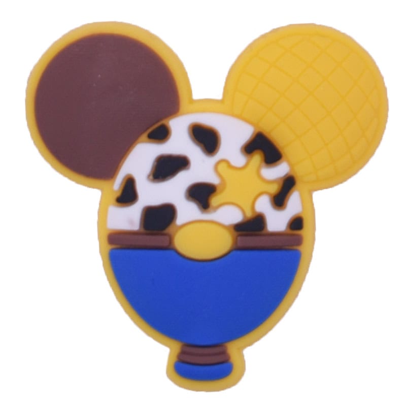 Brown & yellow ears Mickey shape 91-01 Shoe Charm