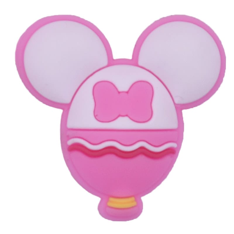 White ears pink edge Mickey shape 91-09 Shoe Charm