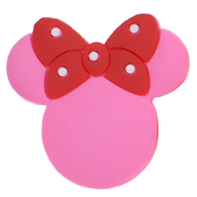 Red spot ribbon Mickey shape 91-25 Shoe Charm