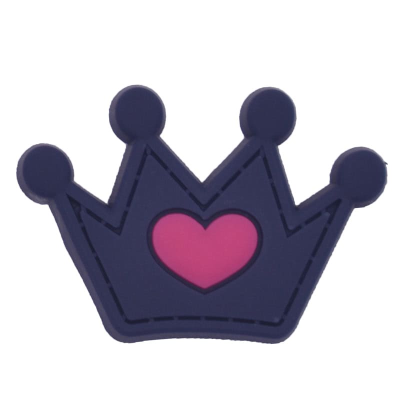 Black with Red Heart Crown 92-02 Shoe Charm