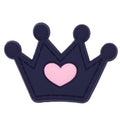 Black with Pink Heart Crown 92-04 Shoe Charm