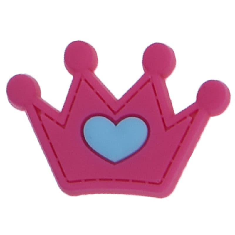 Red with Blue Heart Crown 92-05 Shoe Charm