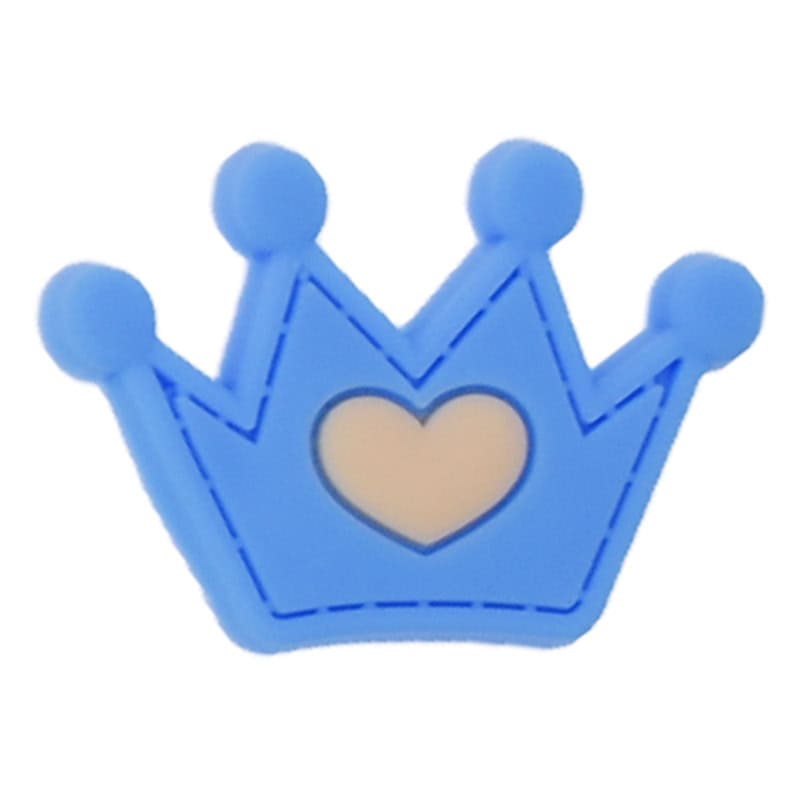 Blue with Pink Heart Crown 92-06 Shoe Charm